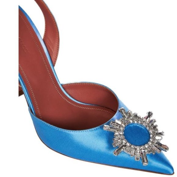 Amina Muaddi Begum Crystal Brooch Slingback - Picture 12 of 14